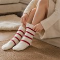 thumbnail image 4 of Busydd 6‑Pack Christmas Socks for Women Winter Fashion Thermal Warm Socks Comfortable Casual Holiday Fuzzy Cotton Socks, 4 of 5