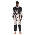 thumbnail image 6 of Halloween Ghosts Pink Adult Onesie Pajamas Slim Fit Christmas One Piece Suit Pjs for Women and Men Hooded Zipper, 6 of 7