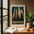thumbnail image 6 of Vintage Redwood Forest Illustration | Iconic California Trees Art - California Illustration Forest Nature Travel Poster Landscape Vintage Poster Botanical Oak Framed Wall Art Print 5 x 7 inches, 6 of 59