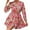 Orange, variant on Herrnalise Women's V-Neck Long Sleeve Loose Printed Knee Length Dresses S-2XL