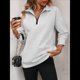 thumbnail image 4 of Sudaderas de Gran Tamaño para Mujer, Suéteres de Otoño, Sudaderas con Capucha de Moda, Jersey con Media Cremallera, Camisas de Larga, Ropa Gris M, 4 of 10