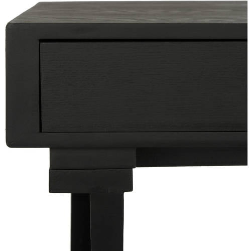 SAFAVIEH Gilbert Solid Glam Writing Desk with 3 Drawers, Weathered Black