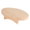 thumbnail image 3 of Mini taburete y mesa de madera maciza, soporte para exhibición de gafas de sol (mesa ovalada), 3 of 5