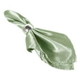 thumbnail image 5 of Efavormart 5 Pack | Sage Green Seamless Satin Cloth Dinner Napkins, Wrinkle Resistant | 20"x20", 5 of 9
