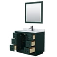 thumbnail image 3 of Wyndham Collection Miranda 42" Wood&Metal Single Bathroom Vanity in Green/Black, 3 of 7