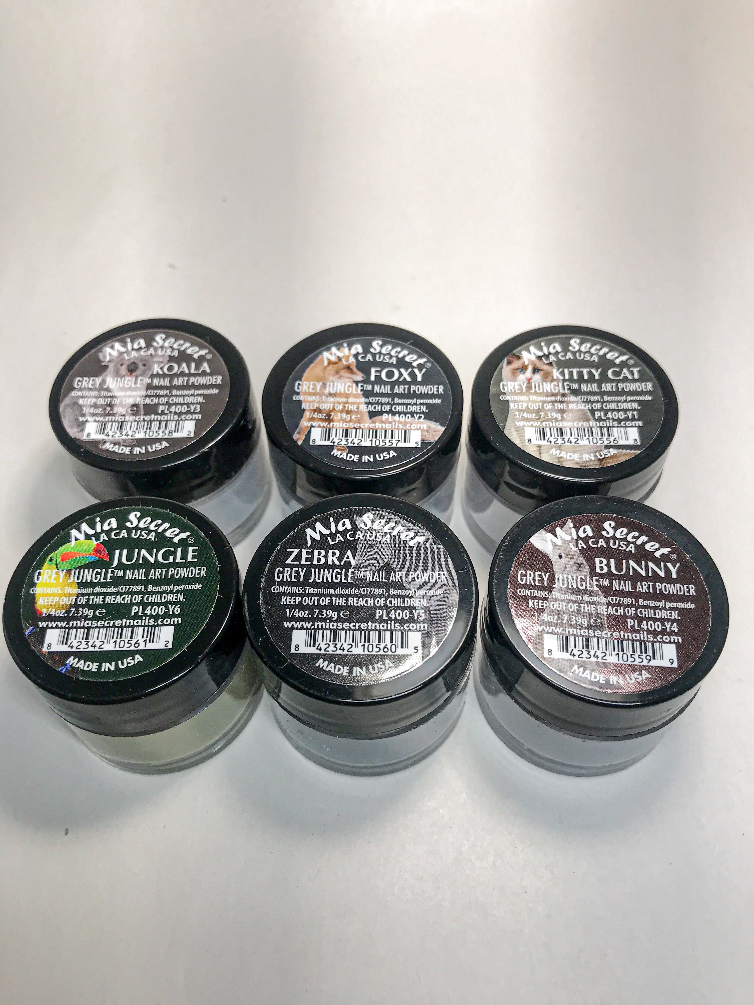 Mia Secret Acrylic Powder - Grey Jungle 6pcs