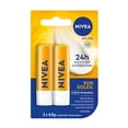 thumbnail image 1 of NIVEA Sun Caring 24H Moisture Lip Balm Sticks with SPF 30, Duo, 1 of 8