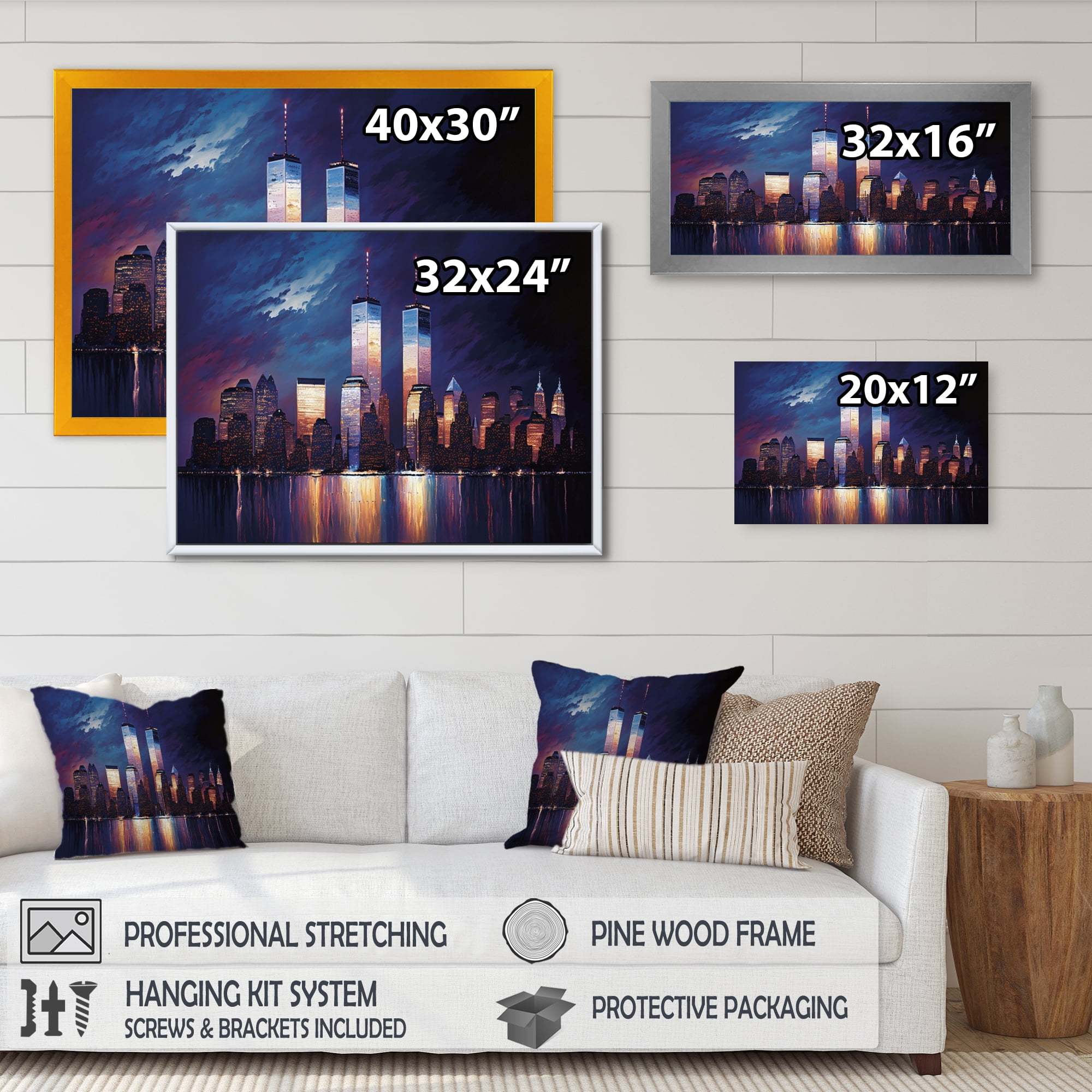 Designart Skyline I Canvas Wall Art