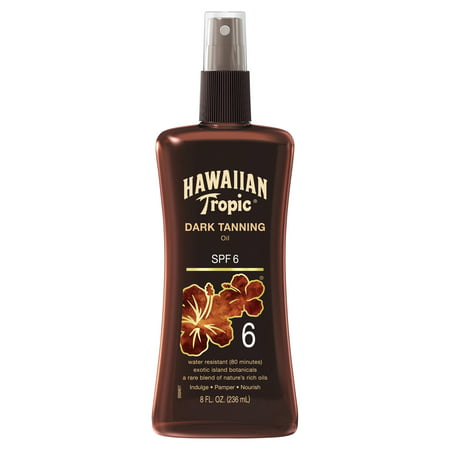 Hawaiian Tropic Dark Tanning Oil Pump Spray SPF 6, 8 (Best Spf For Tanning Without Burning)
