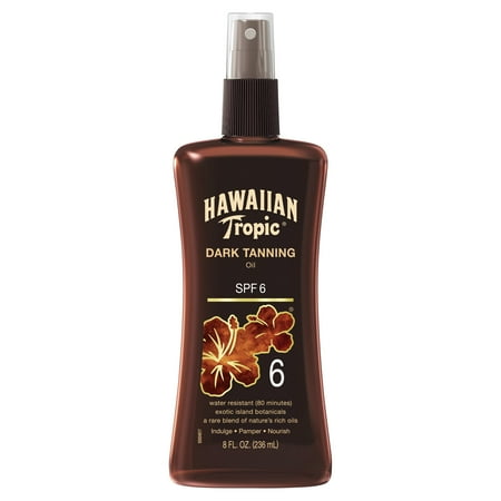 Hawaiian Tropic Dark Tanning Oil Pump Spray SPF 6, 8 (Best Sun Oil For Sun Tanning)