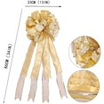 thumbnail image 4 of Christmas Tree Bow Decorations Topper Large Glitter Bow-Knot Christmas Tree Decorations Topper_Beige Gold, 4 of 7