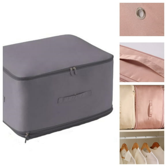 Ultra Space Saving Self Compression Organiser, Movable Large Self-Compressing Movable Organiser Bags With Handle And Zip, For Duvets, Blankets