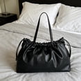 thumbnail image 1 of Ohmyroo Oversized Faux Leather Tote with Drawstring Closure, 1 of 5