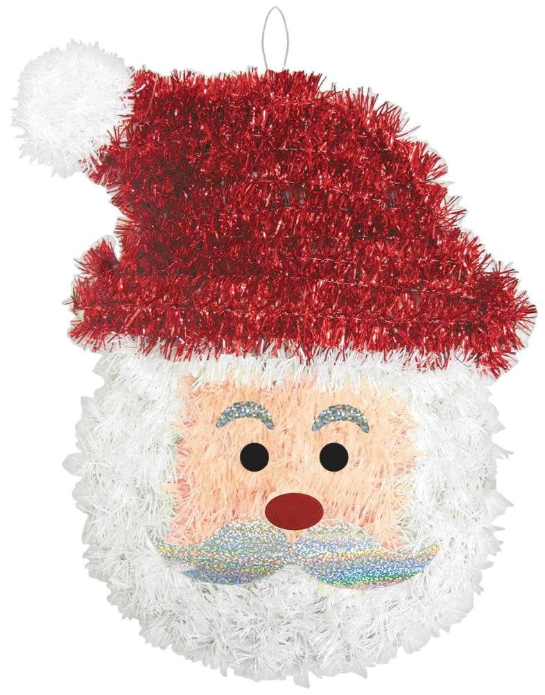 TINSEL SANTA FACE DECORATION