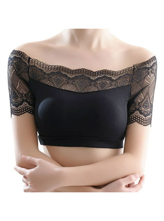 Summer Tube Tops for Women Solid Color Bralette Strapless Crop Top Sexy off  the Shoulder Fitted Shirts Tee