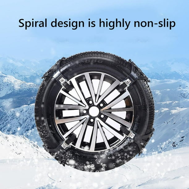 8PCS Snow Chains Car Anti Slip Tire Chain Adjustable Anti-Skid for
