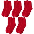 thumbnail image 2 of YooGuoGuo 5 Pairs Womens Fuzzy Socks Soft Winter Warm Solid Socks for Ladies, 2 of 7