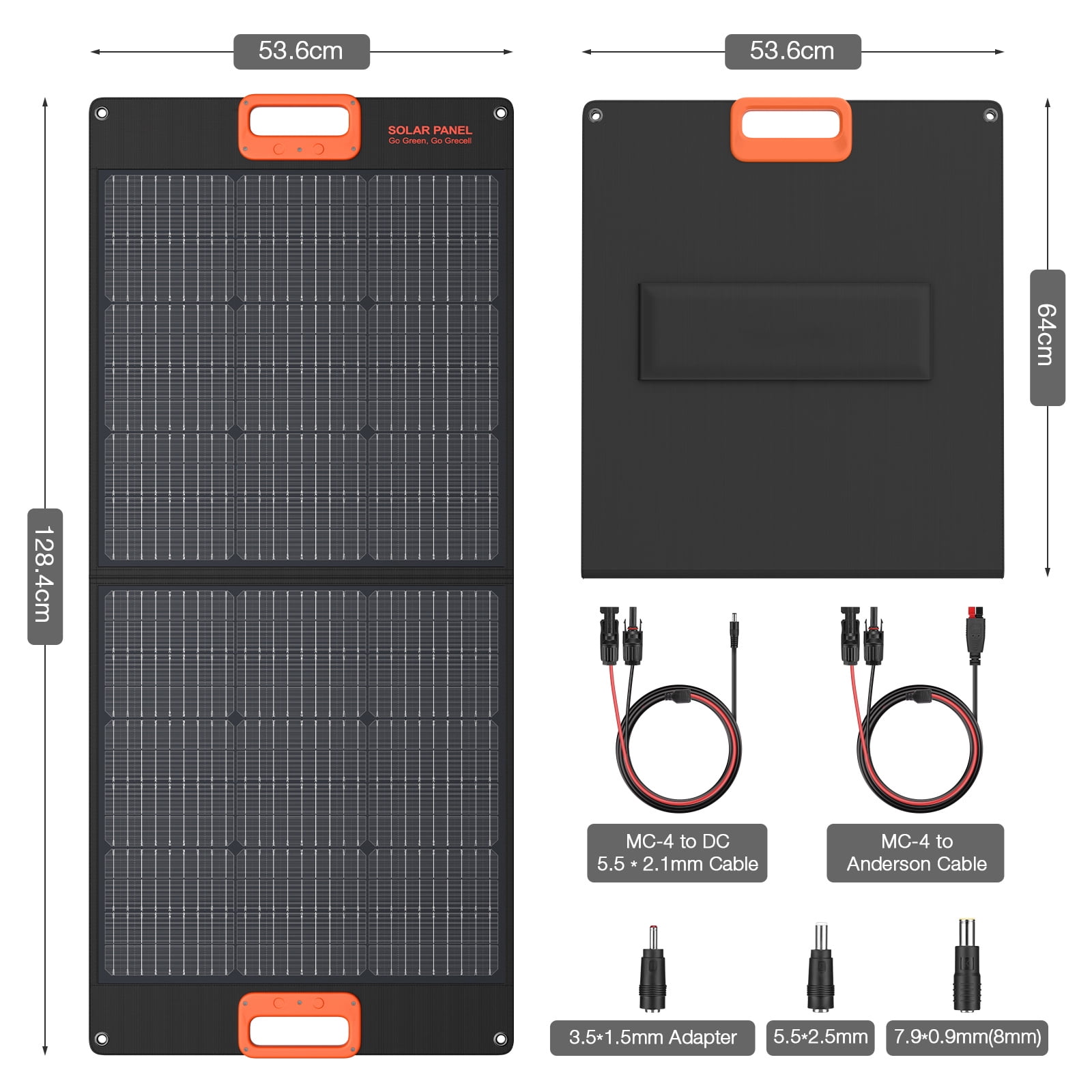 BEYGO 100W Portable Solar Panel for Power Station Generator, 20V Foldable Solar Cell Solar Charger with MC-4 High-Efficiency Battery Charger for Outdoor Camping Van RV Trip