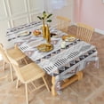 thumbnail image 4 of Colorful Geometric Diamond Pattern Rectangle Tablecloth 60"x102",Waterproof Polyester Rectangle Table Cloth, Wipeable Spillproof Polyester Tablecloth for Dining, Camping, Indoor and Outdoor, 4 of 6
