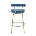 thumbnail image 5 of Rhonda Glam Counter Stool in Gold Metal and Blue Velvet by LumiSource - Set of 2, 5 of 7
