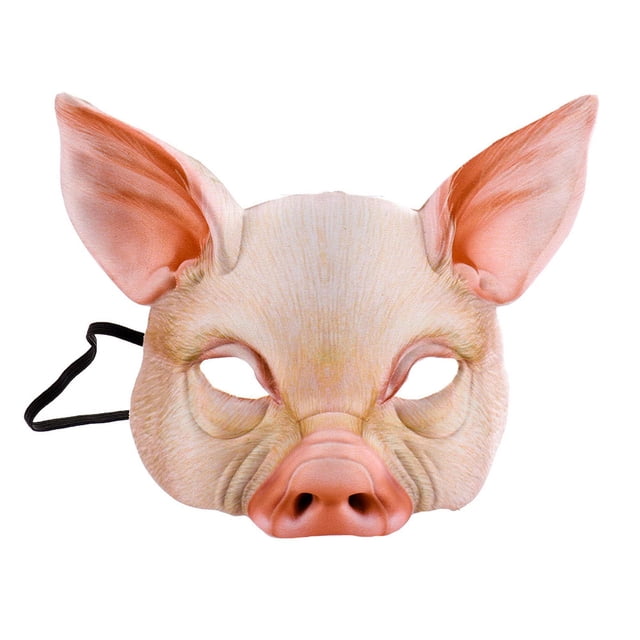 Máscara de Medio Rostro de Cerdo Soochat para Halloween y Cosplay en EVA