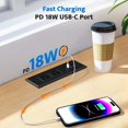 thumbnail image 3 of Regleta de alimentación DOACE empotrada con USB C de carga rápida y 2 tomas de corriente alterna, 3 of 7