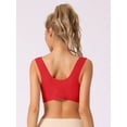 thumbnail image 2 of Unique Bargains Women's Universal Non-Wired Bra Push Up Vest Bralette Red 36 E, 2 of 5