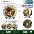 thumbnail image 2 of Set of 4 Ceramic Plates, Elegant Halloween and Christmas Tableware Collection (Victorian Elegance Set of 4 Plates with Real Gold Trim), 2 of 10