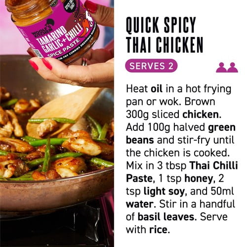 Woolf's Kitchen Tamarind, Garlic + Chilli Spice Paste 190g, British Import (Pack of 2)