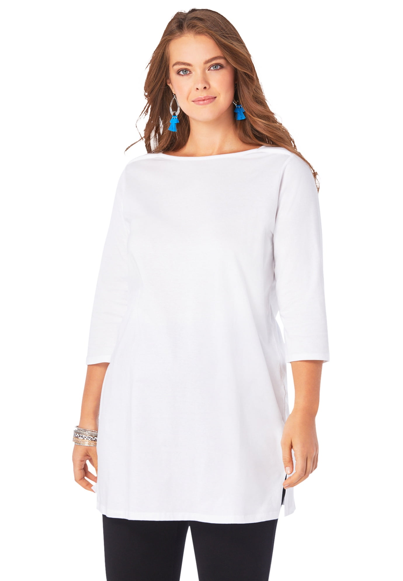 long shirt with side slits