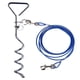 thumbnail image 1 of Suministros de jardinería Cable de amarre de estaca para perros y estaca reflectante, clavo en espiral para patio y camping Zhivalor 2034297-1, 1 of 4