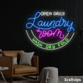 thumbnail image 2 of Craftnamesign Laundry Room Neon Sign, Laundry LED Signage, Open Signs, Laundry Sign, 2 of 4