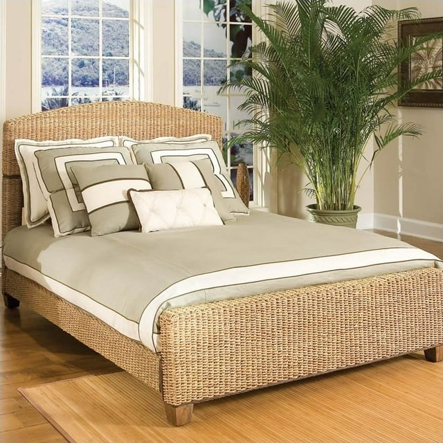 Home Styles Cabanon Banane Naturel Tissé Lit Grand Panneau dans le Miel