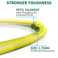 thumbnail image 3 of GEEETECH 3D Printer PETG yellow Filament 1.75mm 1kg Spool (2.2lbs),Dimensional Accuracy +/- 0.03mm, 3 of 5