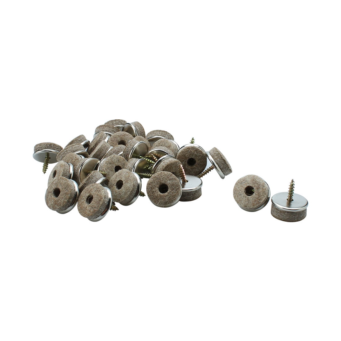 Screw Felt Gliders Furniture Pads Leg Nail Feet Protector 24mm 1" Dia