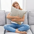 thumbnail image 6 of Yokan Chenille Sofa Cushion Pillow, Comfortable Decorative Pillow for Living Room & Bedroom, Soft Beige Back Cushion for Sofa & Bed, High Elasticity Filling, Easy to Clean, Stylish Home Décor, 6 of 7