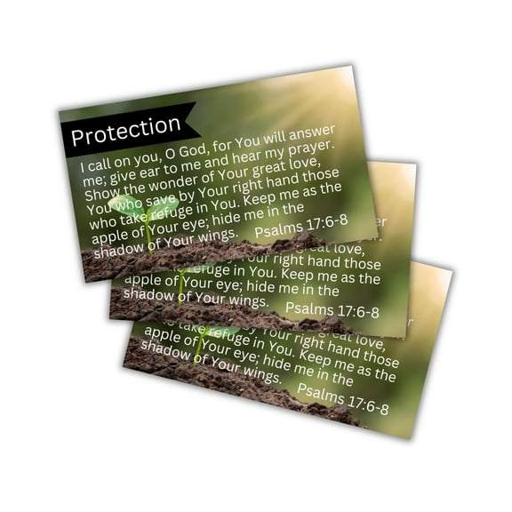 Praise Psalm 17:6-8 Wallet Cards 30pk 2x3.5 Handouts Encouragement Pocket I Call On You, My God, For You Hear My Prayers for Anxiety
