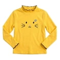 thumbnail image 6 of WAVSUF Girls Cotton Tee Long Sleeve Round Neck Cartoon Printed Fall Daily Casual Top Yellow 7-8, 6 of 6