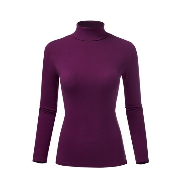 FashionMille Women's Ribbed Slim Fit Lightweight Long Sleeve Turtleneck Sweater
