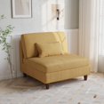 thumbnail image 2 of Jerry Corduroy Accent Chair with Ottoman Modular Couch Sectional Sofa Armless - Orange/Armless Chair, 2 of 5