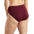 thumbnail image 3 of Women's Vanity Fair 13108 Illumination Hi-Cut Brief Panty (Moody Maroon 6), 3 of 3