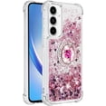 thumbnail image 3 of Phone Case for Samsung Galaxy A35 5G, Galaxy A35 5G Case Glitter Clear TPU Cute Love Moving Quicksand Sparkle Case with Stand Liquid Shockproof Cover for Samsung Galaxy A35 5G Rose Gold YBZ, 3 of 7