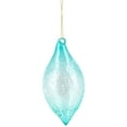 thumbnail image 4 of Northlight Textured Glass Finial Christmas Ornament - 7" - Transparent Blue, 4 of 7