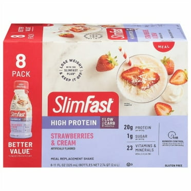 SlimFast Advanced Nutrition Ready to Drink Strawberries & Cream Meal Replacement Shakes