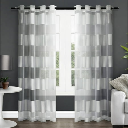 Exclusive Home Navarro Sheer Grommet Curtain Panel Pair