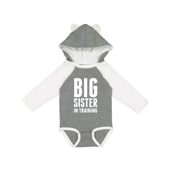 Inktastic Big Sister in Training Girls Long Sleeve Baby Bodysuit