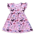thumbnail image 3 of Disney-vestido de Mickey Mouse para niñas, ropa informal de seda de leche, Castillo Mágico, acampanado, 2022, 3 of 3