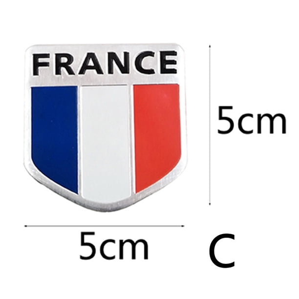 3D De Aluminio Francia Bandera De Coche Pegatinas Accesorios Pegatina Para Renault Peugeot Citroen DS Ford Focus VW Golf Benz BMW huangjie unisex