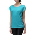thumbnail image 6 of Richie House Women's Linen T-shirt with Chiffon Sleeve and Back RH2040-B-M, 6 of 7