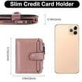 thumbnail image 3 of Woaeety Women's Wallet RFID Blocking Leather Small Wallet Credit Card Holder with Coin Purse (Pink), 3 of 12